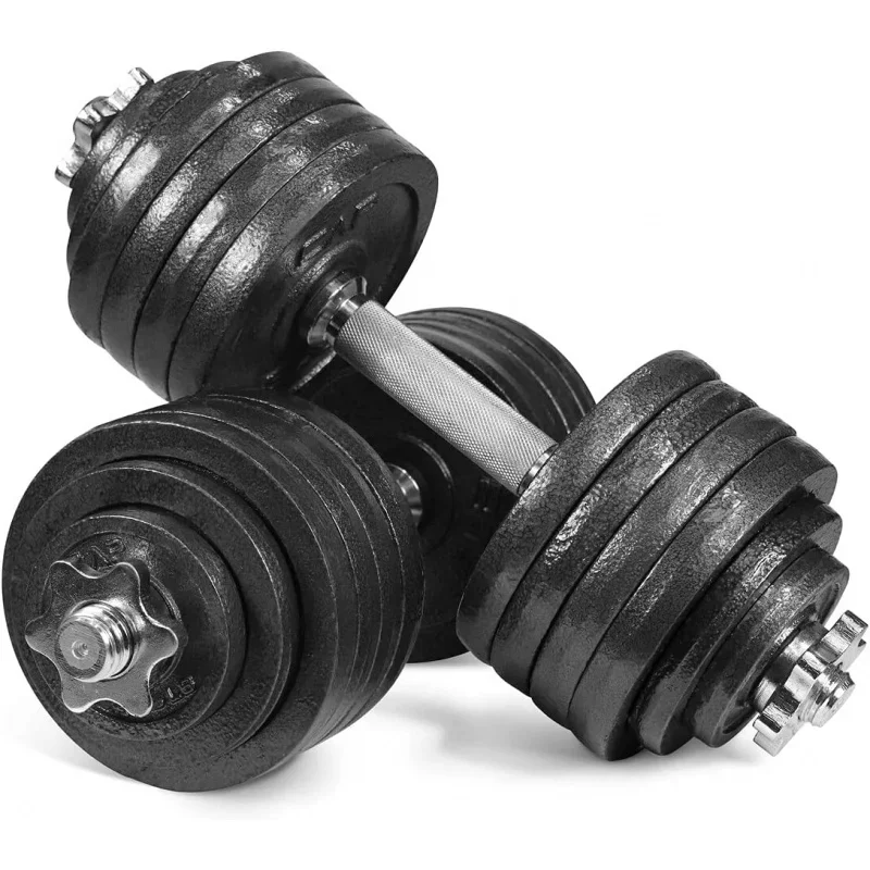 CAPHAUS Adjustable Dumbbells,20lb,25lb,30lb,52.5lb; 100lb Options,Exercise Fitness Equipment For Home Gym,Muscle Building; Cor