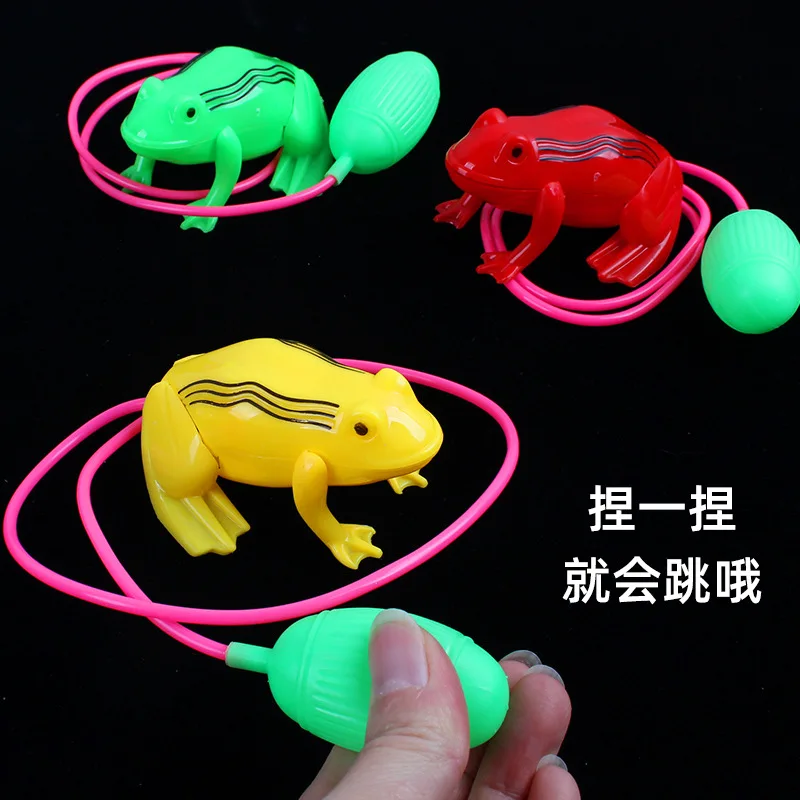 Nostalgic Air Pressure Jumping Frog Toys Children's Horse Wire-Controlled Airbag Blow Molding Will Jump Frog Animal Toy