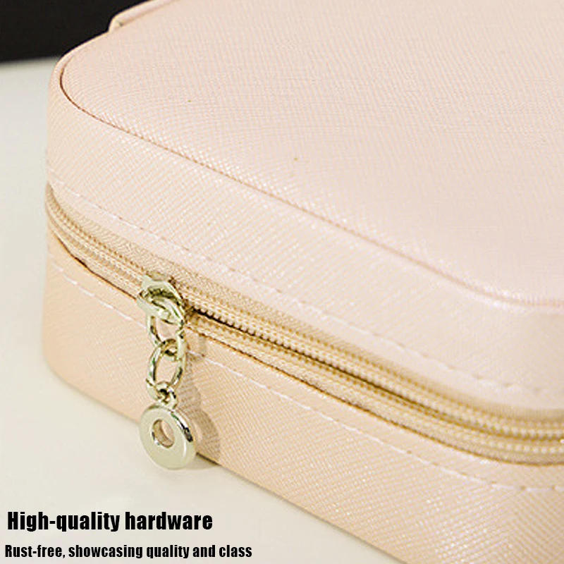 1pc Simple Portable Travel Jewelry Storage Box For Bracelets Earrings, Rings And Studs