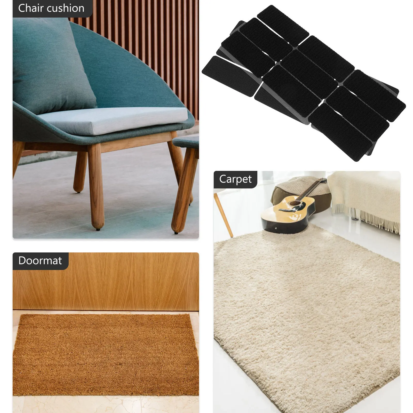 18쌍 자동차 바닥 매트 그립퍼 논슬립 카펫 스티커 자동차 매트 홀더 모든 차량용 간편 설치 안전 페달 보호