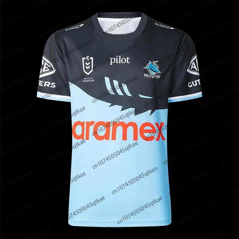 Cronulla-Sutherland Shark NRl Men Women Home Rugby Jersey Summer Oversize Sportwear Quick Drying Australia Football Tee