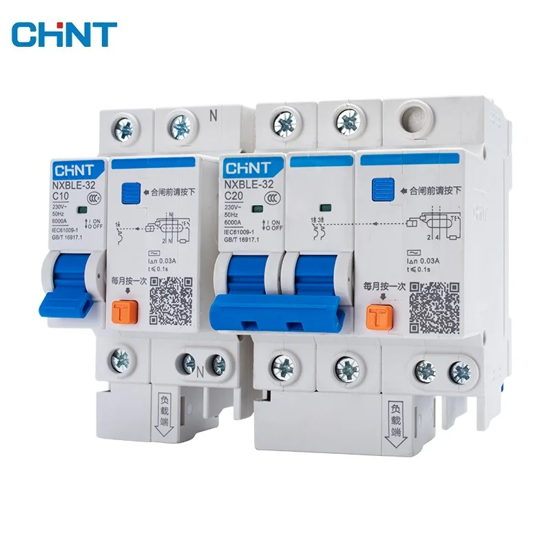 

CHNT NXBLE-32 Residual current operated circuit breaker RCBO 6KA type C 1P+N 30mA 230 V 240V 50HZ 6A 10A 16A 20A 25A 32A