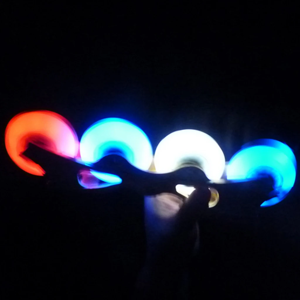 LED Lights Flashing Inline Roller Skating Replacement Wheels 4 Pieces 72mm 76mm 80mm Green Red Blue White