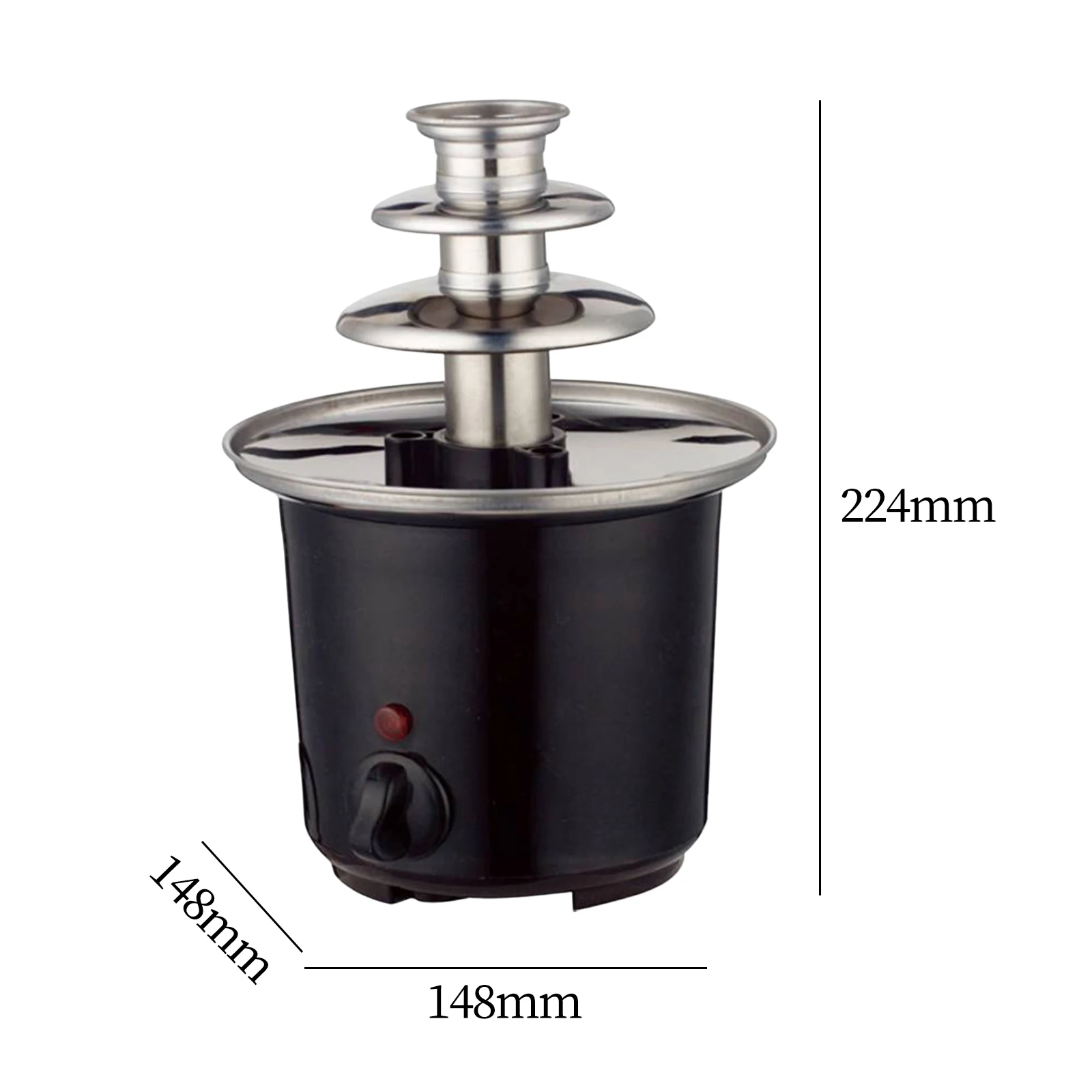 Mini Chocolate Fountain Three Layers Creative Design EU Plug Mini Chocolate Melting Pot for Cheese