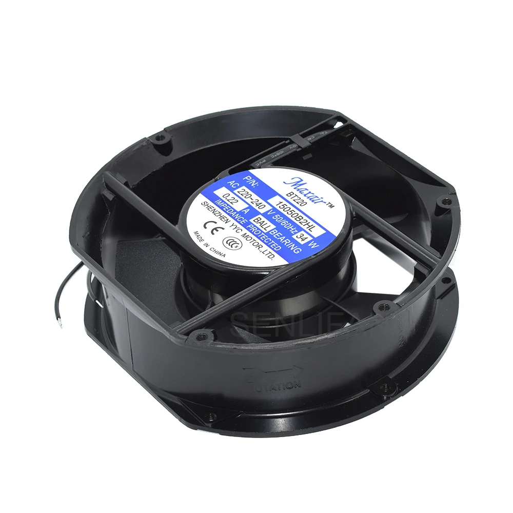 Venda Quente para Maxair Bt220 17251 17cm 172*150*50 mm 15050b2hl 220240v 0.22a 34w 2-wire Ventilador de Rolamento de Esferas de Fluxo Axial Novo - Imagem 3