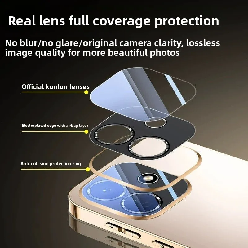 Luxury Frosted Plating Acrylic Case with Shockproof Protection and Skin-Friendly Feel