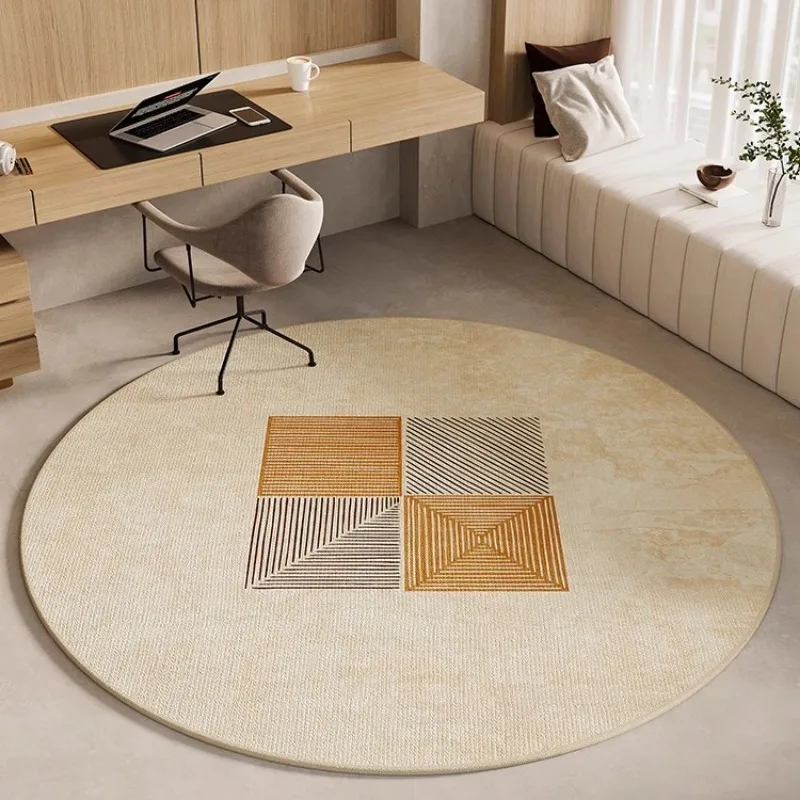 Round Living Room Carpet Retro Bohemian Bedroom Rugs Fashion Creative Advanced Large Area Sofa Coffee Table Mats Alfombra Tapis