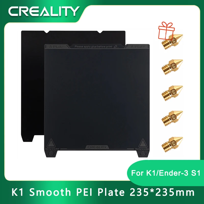 

CREALITY K1 Smooth PEI Printing Plate 235*235mm UpgradePEI Magnetic Build Plate for Ender-3/3 S1/S1 Pro/Ender-5 S1/K1 3D Printer