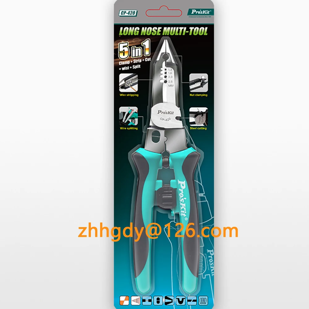 Stripping Pliers Multi-Functional Electrician Pliers Peeling and Dialing Needle-Nose Pliers CP-420 Terminal Crimping Wire Pliers