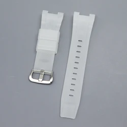 Premium Soft Rubber Watchband Replacement - Durable Silicone Strap (Translucent S)