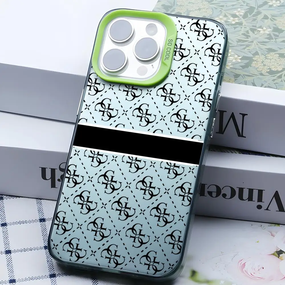 Luxury Silver Shell Phone Case with Stylish Letter Design