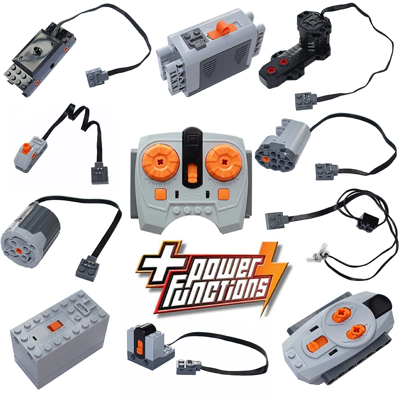 

Building Blocks Technical Parts Power Function PF Model Sets Compatible Mechanical MOC High-tech Bricks Motor Remote Receiver