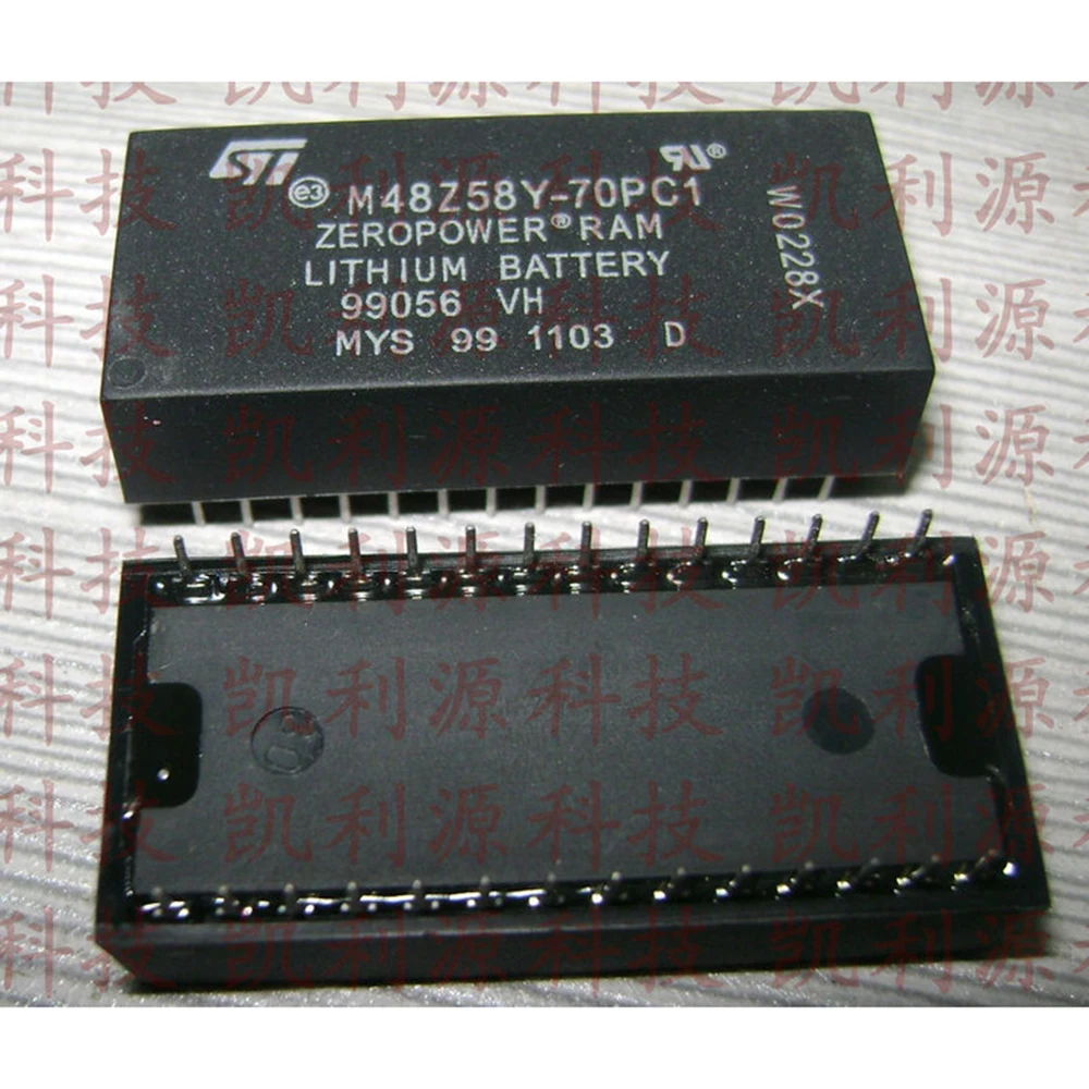10PCS M48Z58-70PC1,M48Z58-70PCI M48Z58 Encapsulation/Package:DIP28,64 Kbit 8Kb x 8 ZEROPOWER SRAM