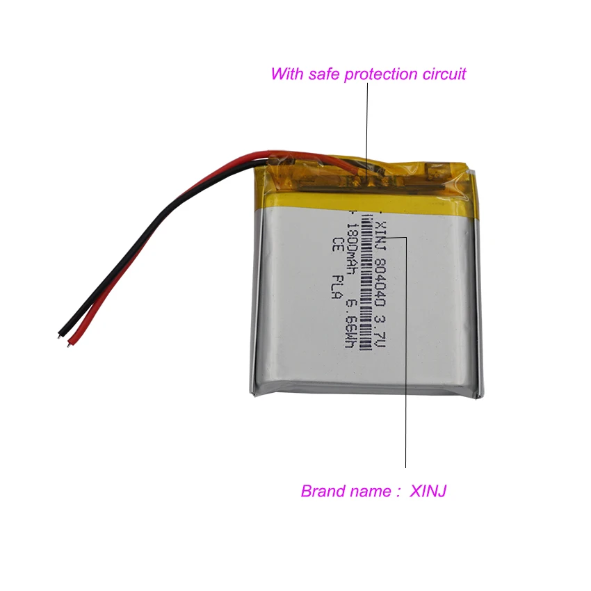 Bateria Recarregável 3.7 do Li-polímero li Lipo da Substituição dos Lotes 10 Peças 1800 v 804040 Mah 6.66wh para o pc da Tabuleta do Jogador de Vídeo de Gps Dashcam - Image 5