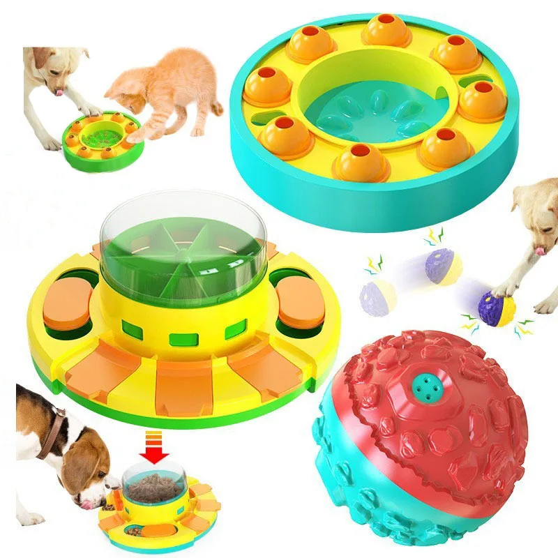 DogTurntableInteractiveToysIncreasesPetIQSlowFeederLabrador