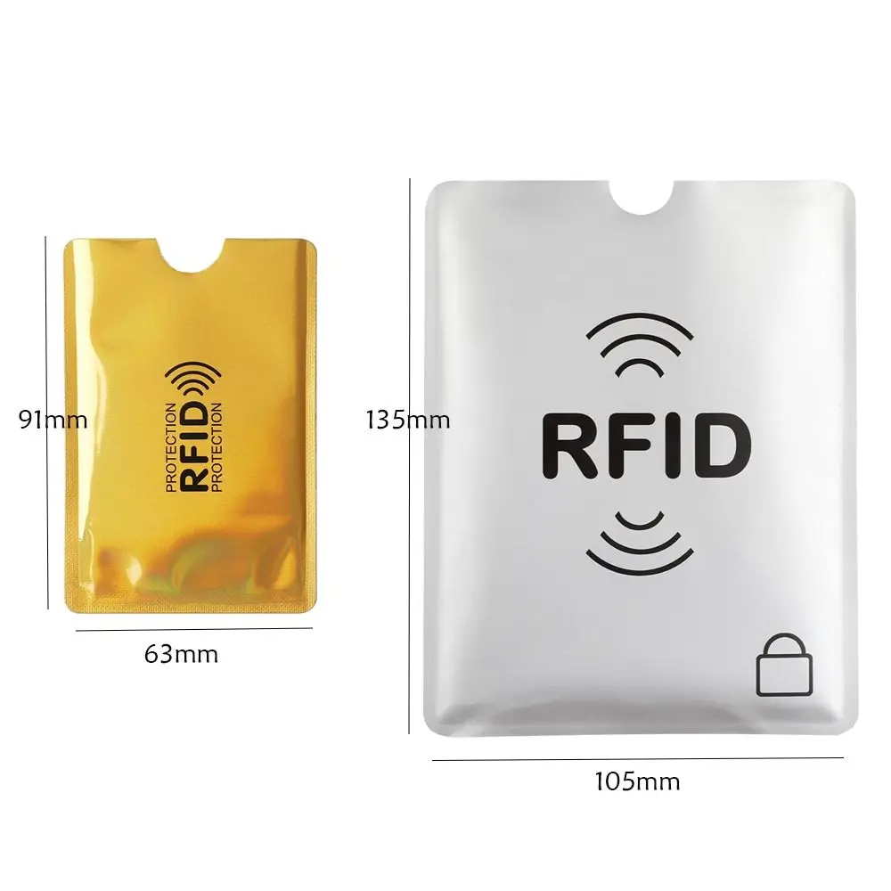 5pcs Colorful RFID Blocking Card Holder and Passport Protector Sleeves
