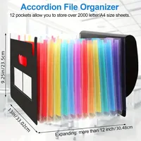 Rainbow 12-24-37Pocket Expanding File - A4 Accordion Folder, Portable Document/Bill/Receipt Holder for Organizing 5