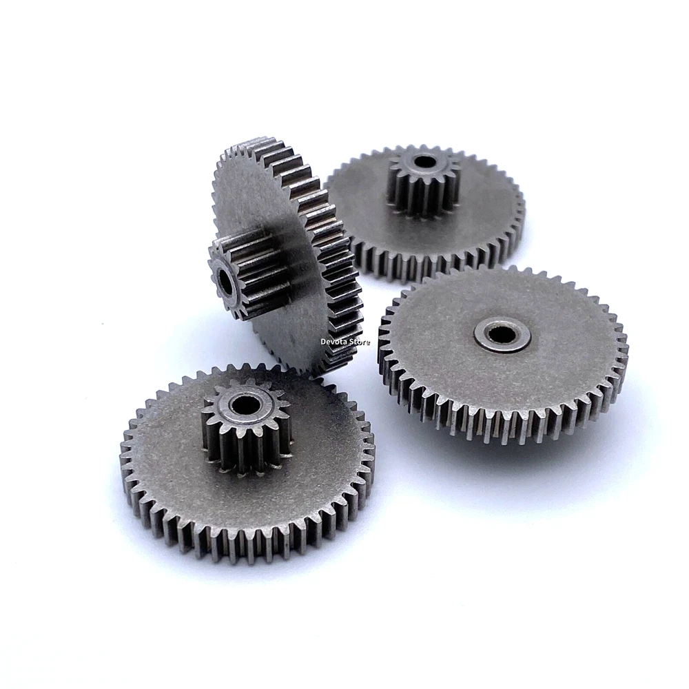 Dual Metal Gear 14T-46T 3mm Hole 0.6M 4PCS DIY MOTOR MODEL
