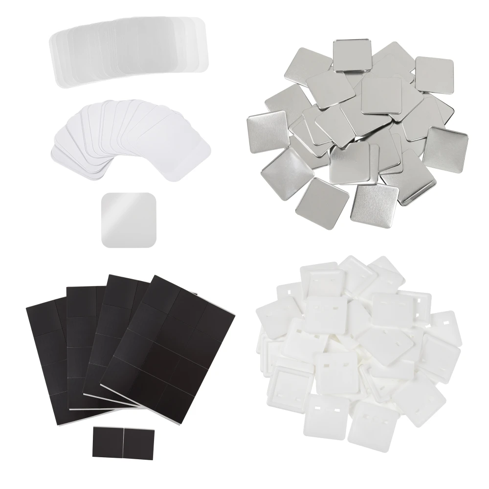 50*50mm Platz Metall Abzeichen Taste Materialien für DIY Magnetische Kühlschrank Magnet, Der Abzeichen Maker Maschine Teile – Detail 3