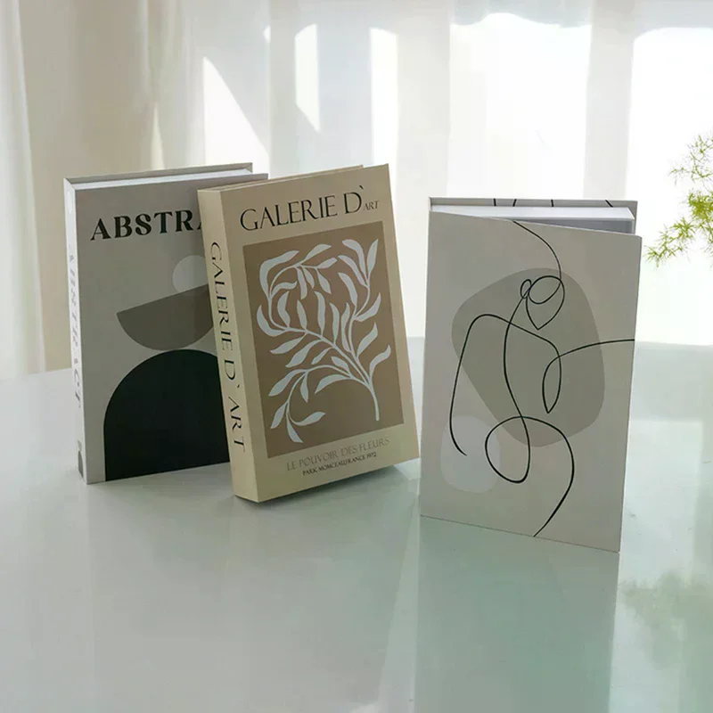 Open Luxury Fake Book Storage Box Home Decor Fashion Paris Decorative Books Interior Decoration Coffee Table Bedroom Ornaments