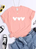 Plus Size Black Heart Tshirt All-Match Summer Comfortabletee Shirt Street Softtee Tops Short Sleeve Essential  Women Men Tshirts - Image 4
