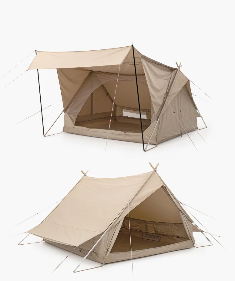 연중 내내 즐길 수 있는 야외 면 캐빈 텐트