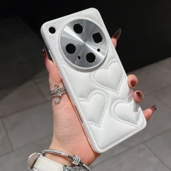 Kawaii Love Heart Leather Skin Case with Full Camera Lens Protection for OPPO Find X8s (Pattern A)