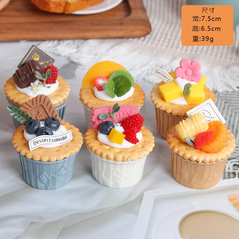 

6PCS/Set Artificial Cake Dessert Fake Food Decoration Photography Pro Food Simulation Cake Model Tea Table Decoration FCYY-013