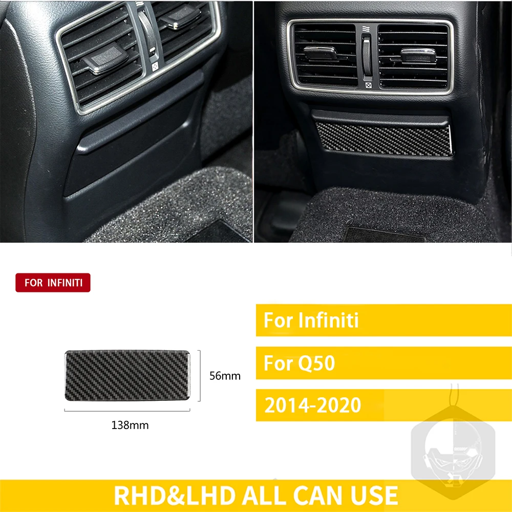 For Infiniti QX50 QX55 2018-2024 Carbon Fiber Pattern Interior DIY Trim Decals