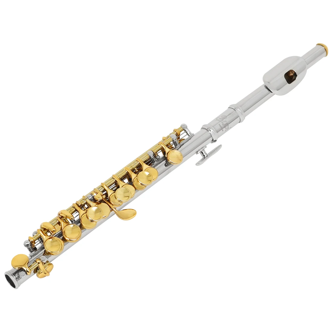 SLADE Piccolo C Key Cupronickel Half-size Flute Silver Plated Body Material White Copper Golden Key Piccolo With Padded Case