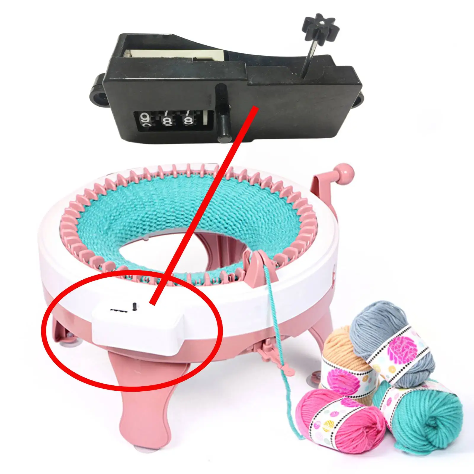 Row Crocheting Counter Loom Accessories Knitting Loom Counter for 48 Needle Knitting Machine for Sweater/Hat/Scarf/Gloves Knitting Supplies Knitting Loom Knitting Machine