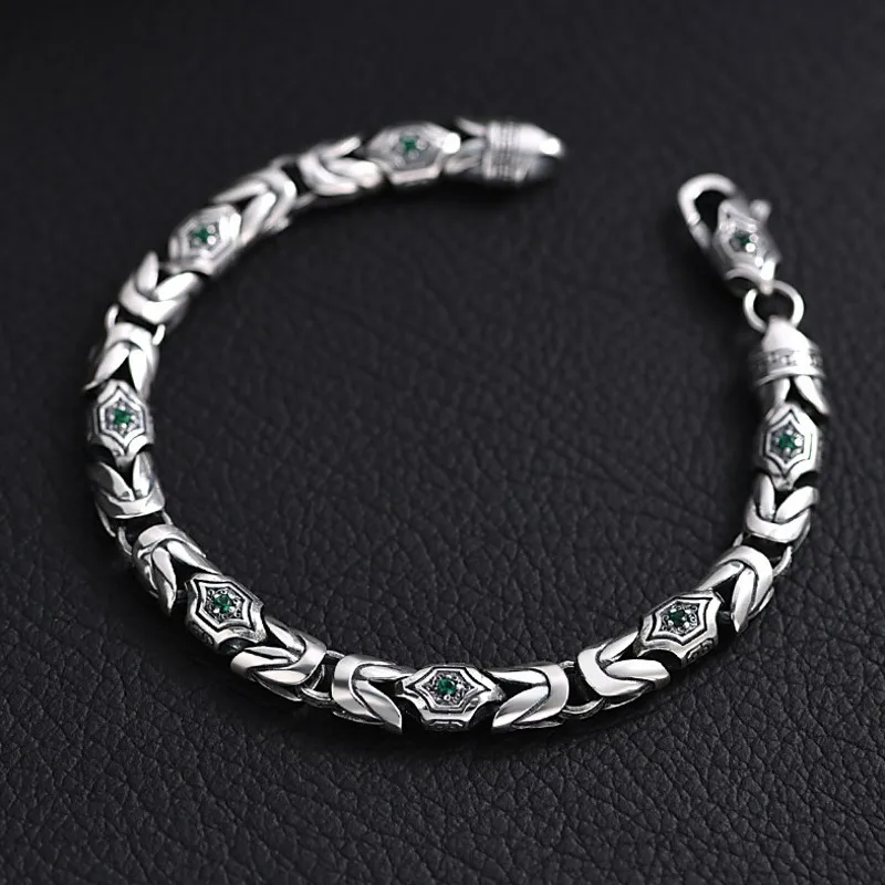 S925 Sterling Silver Bracelet, Peaceful pattern printing, Exquisite craftsmanship, Unique design, Personalized jewelry gifts 2