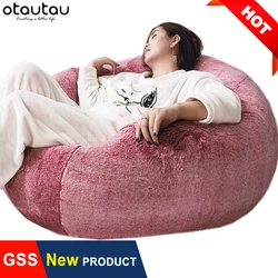 OTAUTAU silla grande XXL con relleno, PUF gigante, sofá cama, Puff otomano, futón, muebles de salón para relajarse
