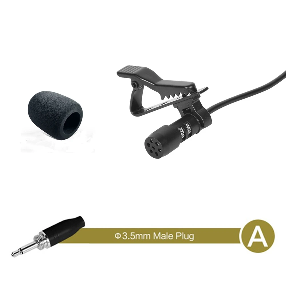 Black Lavalier Lapel Microphone Single Earhook Headset Mic 3.5mm XLR 3 Pin For AKG XLR 4 Pin For