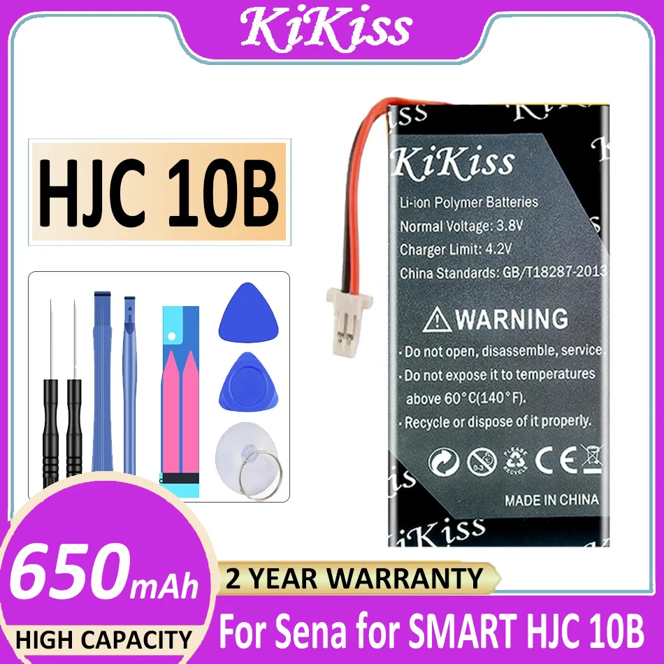 Batteria 650Mah Per Sena Per Smart Hjc 10B Bateria