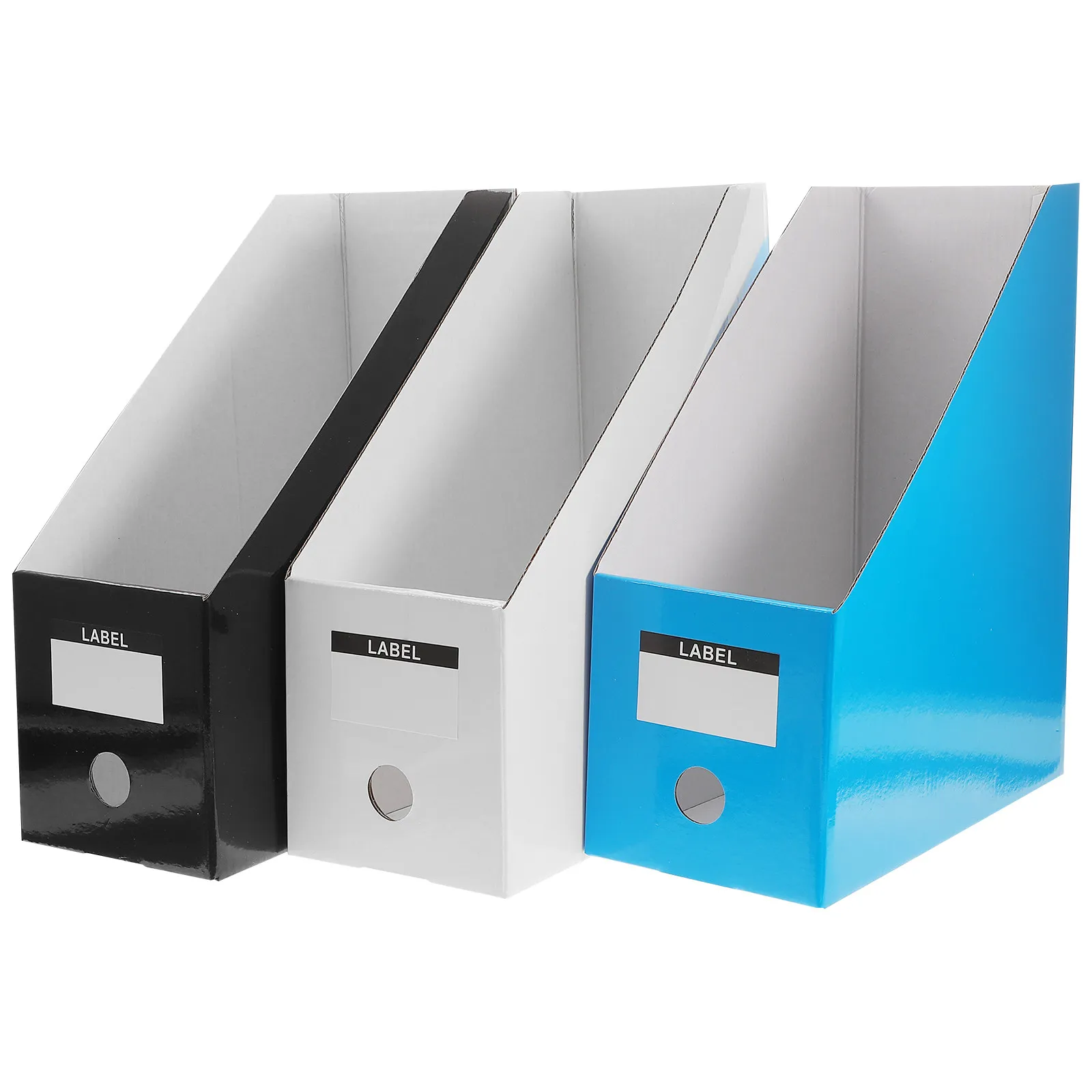 3Pcs 파일 폴더 정리함 상자 사무실 학교 가정용 견고한 데스크탑 스토리지 랙 책상 정리 액세서리