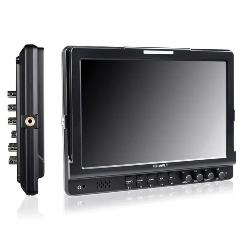 Feelworld FW1018SPV1 10.1 Inch Field Monitor with Histogram IPS 3G-SDI HDMI-compatible Photography Studio Camera Top