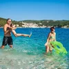 Pool Ring For Toddlers Inflatable Cartoon Aminal Floats For Kids Floating Crocodile & Turtle & Frog Shaped Swimming Rings Baby 4