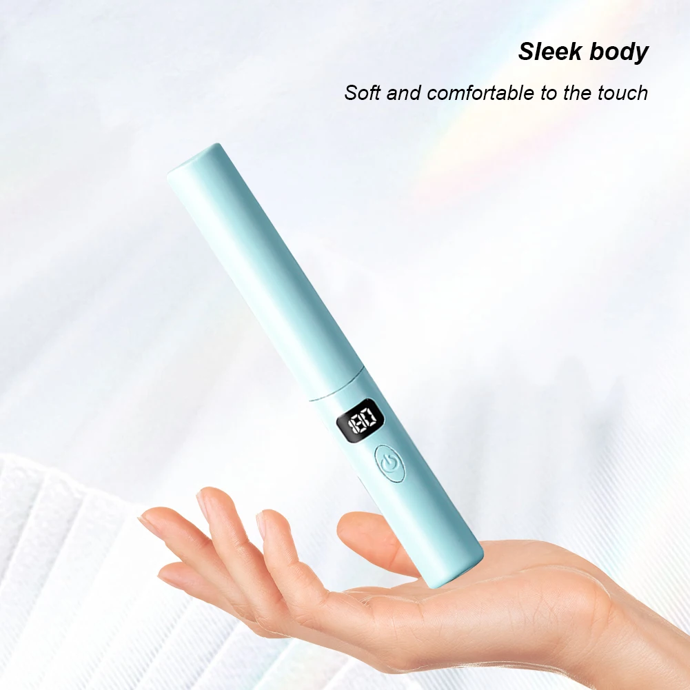 Anti-Scald Hair Straightener Brush Lightweight & Mini To Carry Out USB Rechargeable 70Mins Long Battery Life Electric for Women