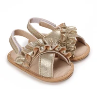 HAIZHIW Baby Cute Preschool Summer Sandals Gold Princess Casual Soft Rubber Sole Anti slip Single Shoes Girl's Walking Shoes 5