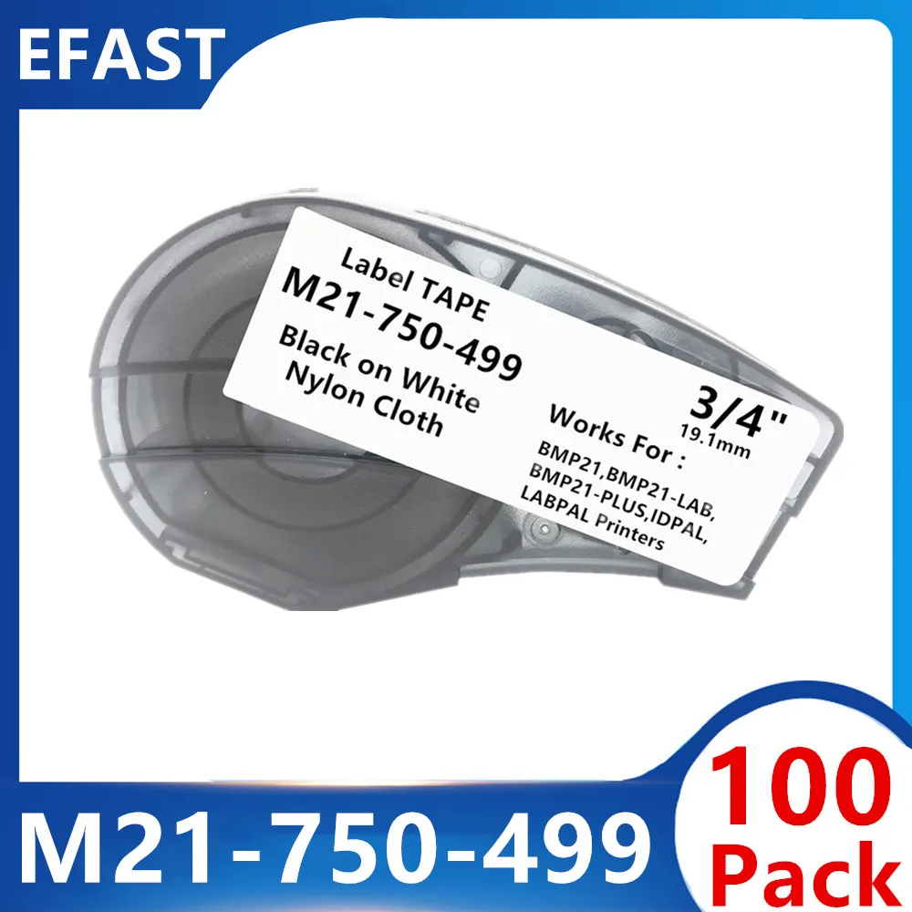 100PK Compatible M21 750 499 Nylon Cloth Label TAPE Ribbon Cartridge ...