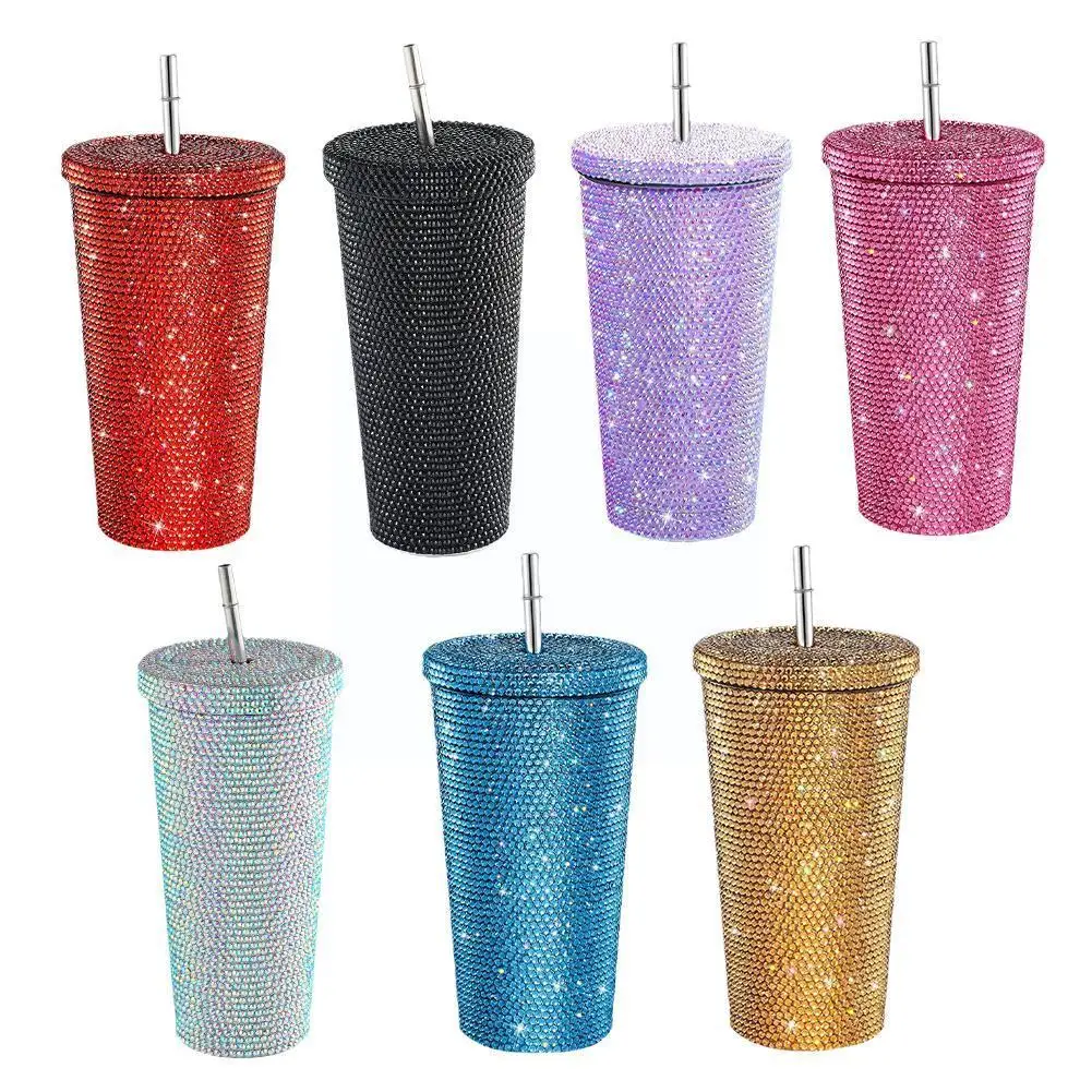 

Diamond Water Bottle Bling Rhinestone Stainless Steel Thermal Bottle Refillable Glitter Insulated Water Bottle For Women Gi R4S4