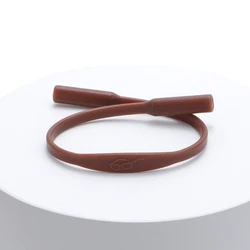 Silicone Eyewear Strap - Colorful Anti - Slip Elastic Glasses Holder Chain (Brown)