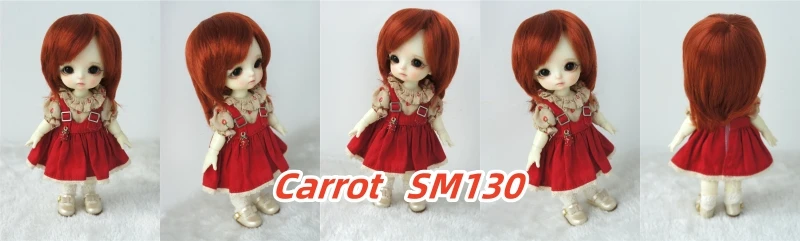 JD081 1/12 1/8 1/6 1/4 1/3 Synthetic Mohair Doll Accessories Short Girlish Cut Lati White&Yellow OB11 YOSD MSD SD BJD Wigs