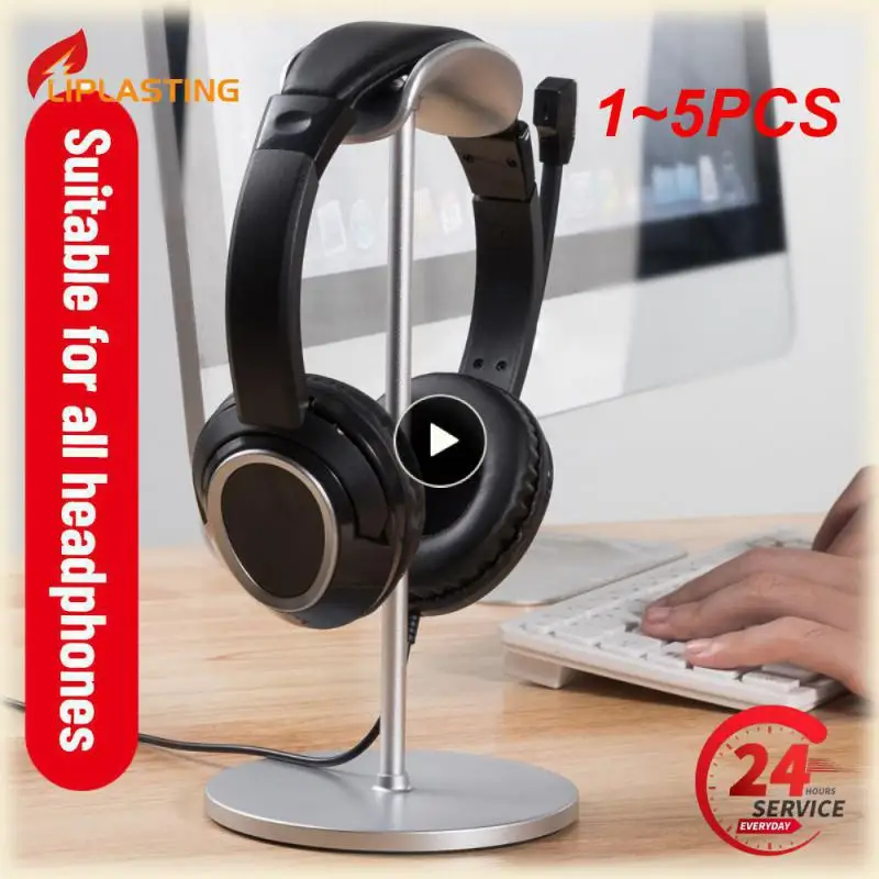 

1~5PCS Alloy Headphone Stand Holder Rack, Support Gamer Headset Stand, Aluminum Black Earphone Hanger, PC Gaming
