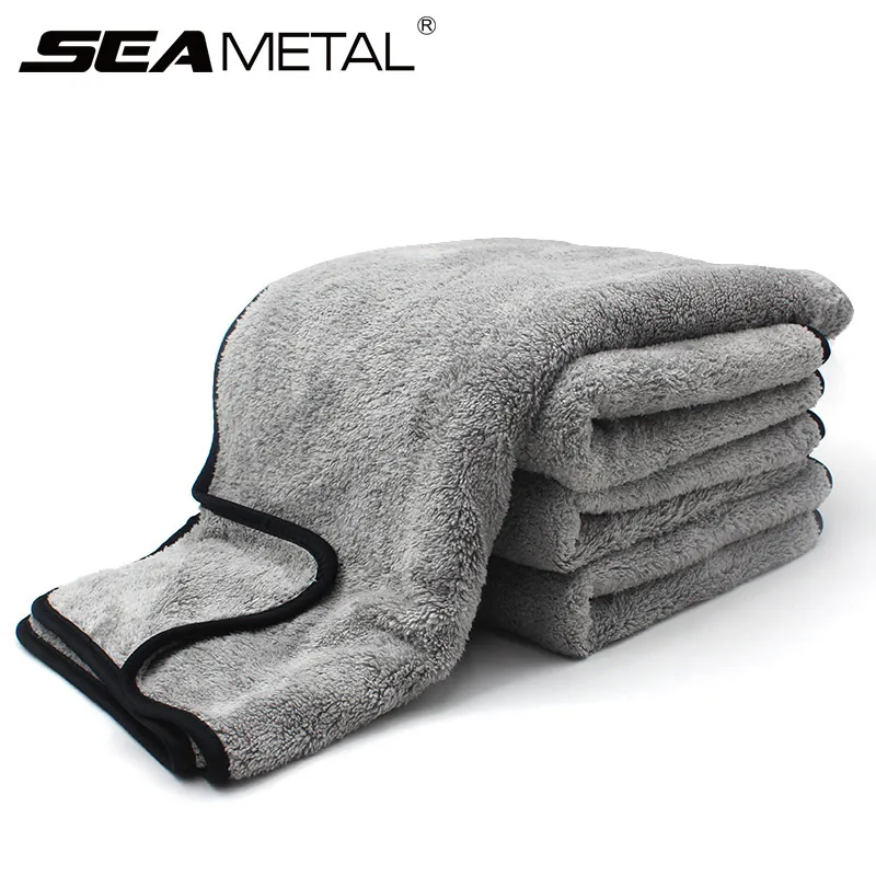 SEAMETAL Microfiber Car Wash Towel Fast Drying Auto Cleaning Hemming