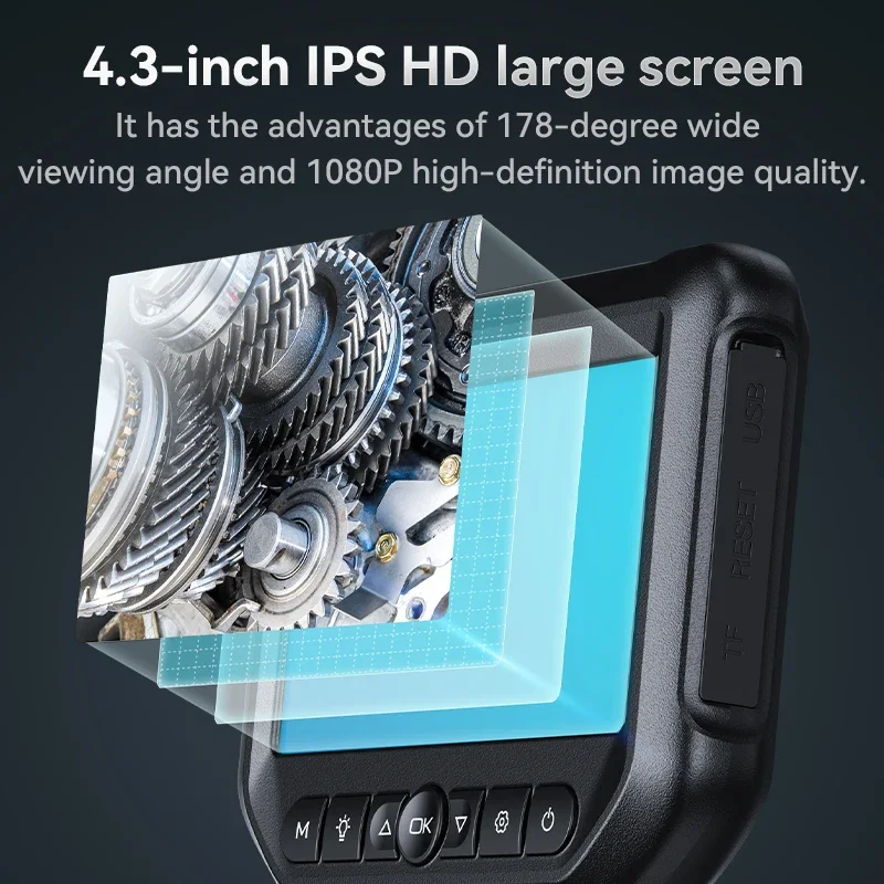 Two-Ways Articulating Borescope Industrial with 8.5mm Endoscope Camera Cars Endoscope for Auto Repair 2