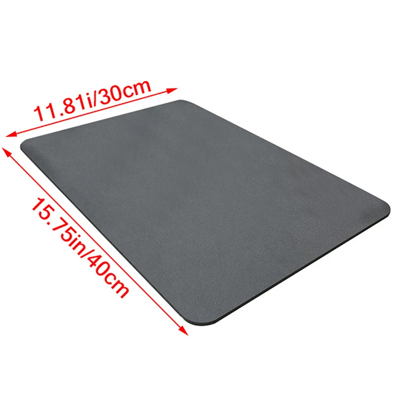 1Pc  Absorbent Mat Kitchen Counter Draining Pad Quick Drain Tool for Bathroom Sink Waterproof Non-slip Solid Color Pad