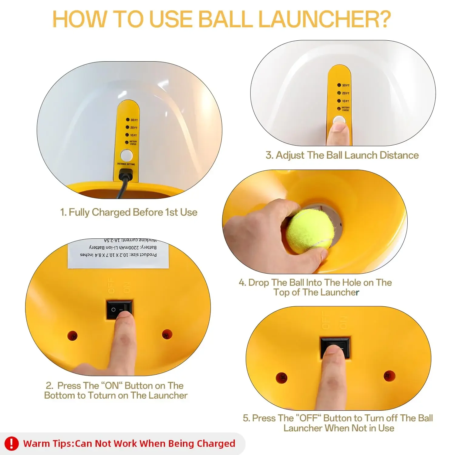 Ball Launcher Toy For Dogs Pet Products Dog Toys Keep Healthy Automatic Throw Pet 3 Distances Settings For Indoor Outdoor play - Image 5