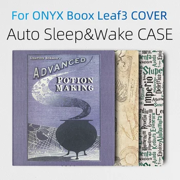 ONYX BOOX 보호 케이스 스마트 리더 리프 3 용, 고급 마그네틱 각성 플립 북 케이스, 맞춤형 패턴